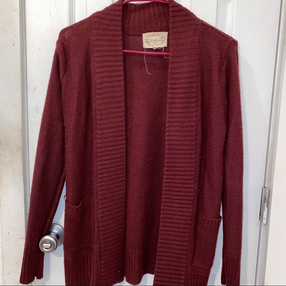 Burgundy Cardigan